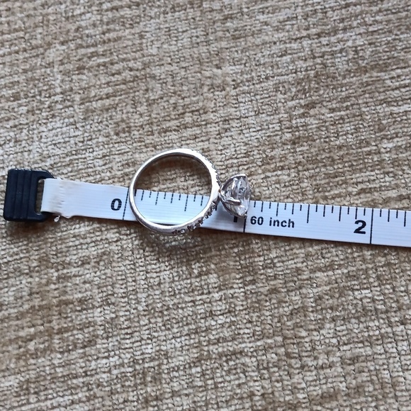 Silver Clear Cubic Zirconia Ring - Picture 9 of 12